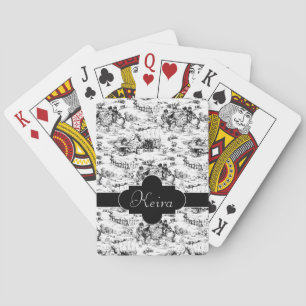 zwart-wit landelijk toilet pokerkaarten
