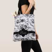  zwart-wit landelijk toilet tote bag (Dichtbij)