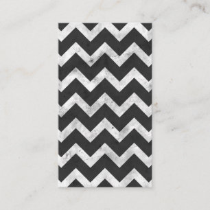 Zwart-wit landelijke Chevron-patroon Visitekaartje