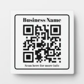 Zwart & Wit Landscaping QR Code Bord Fotoplaat (Voorkant)