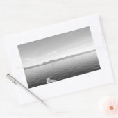 zwart-wit landschap 11 rechthoekige sticker (Envelop)