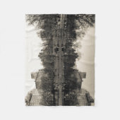 Zwart-wit landschap in Central Park Fleece Deken (Voorkant)