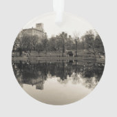 Zwart-wit landschap in Central Park Ornament (achterkant)