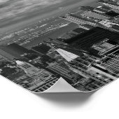 Zwart-wit landschap in New York City skyline Poster (Hoek)