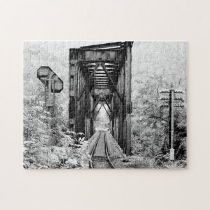Zwart-wit landschap legpuzzel