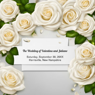 Zwart-wit landschapsformaat bruiloft uitnodigingen wikkel