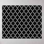 Zwart-wit lantaarnwerk, Quatrefoil, Trellis Poster (Voorkant)