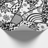 Zwart & Wit Lapwerk 03 van het Patroon Cadeaupapier (Hoek)