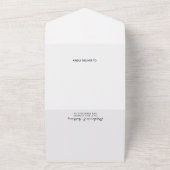 Zwart-wit Las Vegas bestemming bruiloft All In One Uitnodiging (Buitenkant)