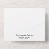 Zwart-wit Las Vegas bestemming bruiloft All In One Uitnodiging (Achterkant)