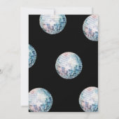 Zwart Wit Laten we Disco Seventies Verjaardagsfees Kaart (Achterkant)