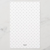 Zwart-Wit-Laurier Monogram Stippenpatroon Briefpapier (Achterkant)