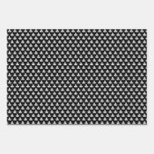 zwart-wit laurierblad inpakpapier vel (Voorkant 3)