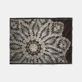 zwart-wit leef Doily Fleece Deken (Voorkant (Horizontaal))