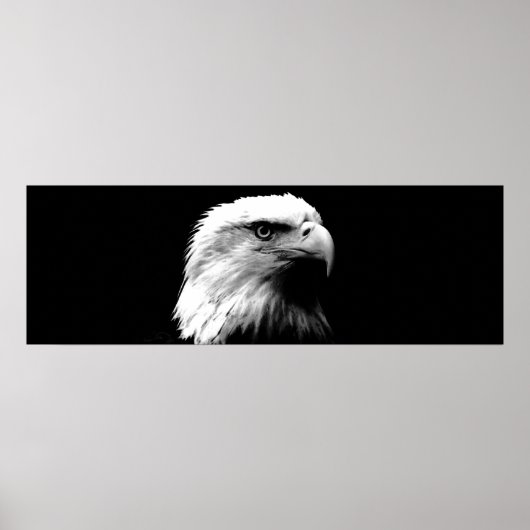 Zwart-wit leiderschap Eagle Eyes Poster deur (Voorkant)