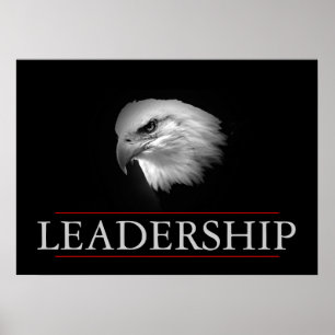 Zwart wit leiderschap onverschrokken adelaar Poste Poster