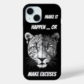 Zwart-wit Leopard gezicht Case-Mate iPhone Case (Achterkant)