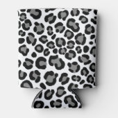 Zwart-wit leopard Pattern Girly Cheetah Print Blikjeskoeler (Voorkant)