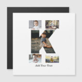 Zwart-wit Letter K Foto Collage (Voorkant / Achterkant)