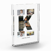 Zwart-wit Letter K Fotocollage Fotoblokken (Links)