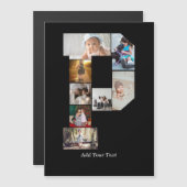 Zwart-wit Letter P Foto Collage (Voorkant / Achterkant)