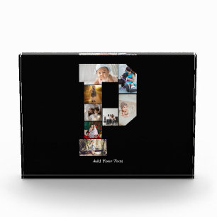 Zwart-wit Letter P Foto Collage