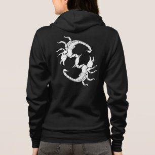 Zwart & Wit Letter S - Twee Schorpioenen Hoodie