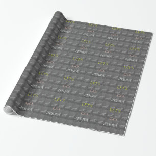 Zwart-wit, leuzen Go Zebra Hakuna Matata motief Cadeaupapier
