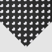 Zwart Wit Liefde Hart Patroon Ontwerp Tissuepapier (Detail)