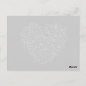 Zwart Wit Liefde Hart Vormt Briefkaart (Achterkant)