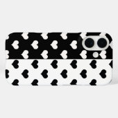 Zwart Wit Liefde Hartpatroon Case-Mate iPhone Case (Achterkant (horizontaal))