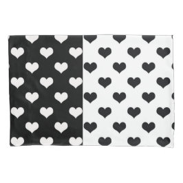 Zwart Wit Liefde Hartpatroon Kussensloop