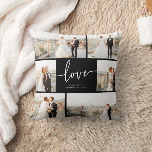 Zwart-wit liefde kussenhoes kussen (Deken)