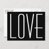 Zwart-wit Liefde Save the Date Aankondigingskaart (Voorkant / Achterkant)