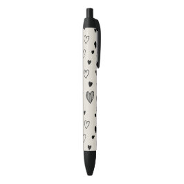 zwart-wit liefdespen zwarte inkt pen