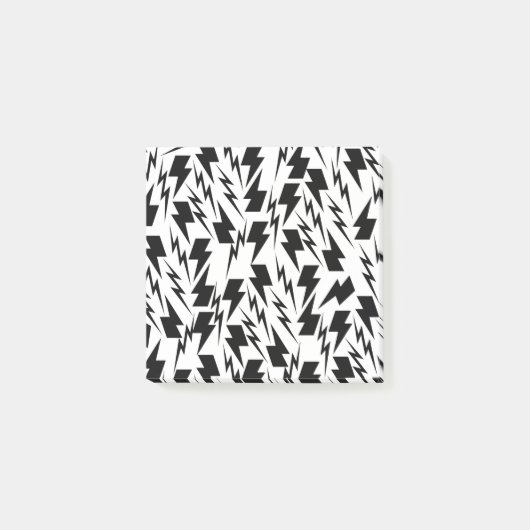 Zwart-wit Lightning Classic Back-to-School Post-it® Notes (Voorkant)