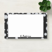 Zwart wit lijst glamoureus monogram post-it® notes (Kantoor)