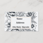 Zwart wit Lijst Visitekaartje (Achterkant)