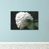 Zwart Wit Limoen Hydrangea Bloemdoek Canvas Afdruk (Insitu (Houten vloer))