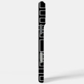 Zwart-wit lineair blokpatroon - Zwart Case-Mate iPhone Case (Achterkant / Rechts)