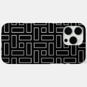 Zwart-wit lineair blokpatroon - Zwart Case-Mate iPhone Case (Achterkant (horizontaal))