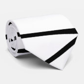 Zwart-wit lineair geometrisch stropdas (Opgerold)