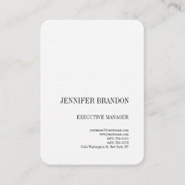 Zwart wit linnen minimalistische moderne vlakte visitekaartje