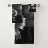 Zwart-wit lint bad handdoek (Insitu)