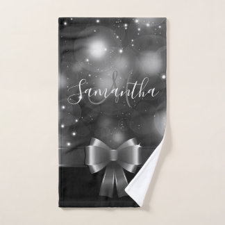 Zwart-wit lint bad handdoek