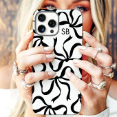 Zwart-Wit Lint Monogram Case-Mate iPhone Case