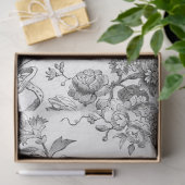 Zwart-wit lint tissuepapier (Geschenk)