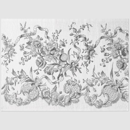 Zwart-wit lint tissuepapier (Voorkant)