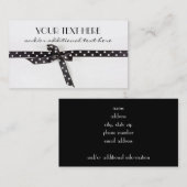 Zwart-wit lint visitekaartje (Voorkant / Achterkant)