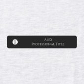 Zwart & wit Logo aangepaste bedrijfsnaam Labels (Design 2)